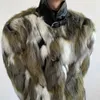 IEFB Autumn Winter Men Faux Fur Jackets Jacquard Fur Imitation Coat Turn-down Collar Niche Design Fashion Clothing Trend 24X3132 240113