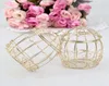 Wedding Favor Box European creative Gold Matel Boxes romantic wrought iron birdcage wedding candy box tin box whole Wedding Fa9421771