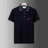 2024 Włochy projektanci marki koszulka T koszule wąż pszczoła haft kwiecisty męskie polo Polos High Street Stripe Print Polo T-shirt