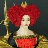 7JHH S Royal Red Queen Light cheveux courts bouclés synthétique coeur Cosplay s Halloween Costume Party 240113