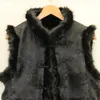 Men's fur leather vest spring and winter warm wool collar vest retro ethnic casual wear 240113