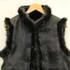 Gilet da uomo in pelle di pelliccia primavera e inverno caldo gilet con colletto in lana retrò abbigliamento casual etnico 240113