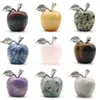 Pendant Necklaces 1.2Inch Handmade Craved Cherry Quartz Apple Crafts Statue Figurines Home Living Room Bedroom Decoration Gifts