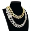 Gioielli di moda di lusso Grande 20 mm VVS MOISSanite Cuban Chain S925 collana rapper argento