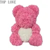2540 cm w kształcie serca pianka pianka niedźwiedź Pe Pink Teddy sztuczny prezent na kwiat dla dziewczyny matka i żona Walentynki Dzień 240113