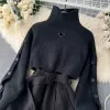 2023 Vintern Gentle Fashion Style Sticked Vest Designer Sweater Temperament Dress Set Kinas förstklassiga huvudmärke skapande