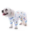 Vêtements pour chiens Pyjamas pour chiens Vêtements en coton Tenues d'hiver Pet Coupe-vent Chaud Veste par temps froid Gilet Confortable Onesie Combinaison Tenue