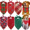 50pcs Noël chien Bandana chiot accessoires coton animal chat Bandanas écharpe chiens accessoires pour petits produits de toilettage 240113