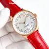 Orologio da donna automatico Naviti mer rosso 36 Orologio da polso da donna in oro rosa 18 carati Cal.17 Movimento 28800 vph Quadrante in madreperla Cristallo di zaffiro Resistenza all'acqua 50 m 3 colori