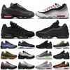 2024 Designer 95 Running Shoes Homens Mulheres 95s Triplo Preto Branco OG Neon Hyper Turquesa Cristal Azul Criado Escuro Beterraba Solar Vermelho Mens Treinadores Sapatilhas