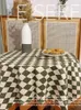 Nappe de Table à grille en damier, tapis festif, décoratif de noël et d'année