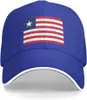 Ball Caps Flag of Liberia unisex baseball czapka pasuje do mężczyzn Kobiety Regulowany Tato Kapelusz Bill