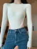 Kadın Sweaters Bodysuit Lnterior Katmanlama Gelişmiş Tasarım Sense Niche Slim Fit Eşsiz Üst