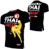 Мужская футболка для муай-тай для бега, фитнеса, спорта с коротким рукавом, спортивные костюмы для бокса и борьбы на открытом воздухе, летние дышащие быстросохнущие футболки 240113