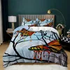 Butterfly Duvet Cover Set Full Size Butterfly Bedding Set for Kids Teens Microfiber Bohemian Style Butterflies Comforter Cover 240113