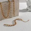 Kettingen 2024 Ins Mode Luxe Temperament Armbanden Sleutelbeen Ketting Sieraden Rvs Dikke Ronde Ketting Voor Vrouwelijke