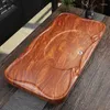 Teaware Sets Chinese Solid Wood Tea Creative Carved Tray Simple Set Household Log Retro Table Smooth Drainage Design