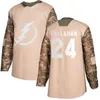 2020 Camo Veterans Day Practice Tampa Bay Lightning camisas Steven Stamkos Nikita Kucherov Hedman personalizado qualquer número qualquer nome camisa de hóquei