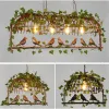 Cage à oiseaux pendentif lumières Vintage Led lustre de plafond pour Restaurant Bar guirlande lampe suspendue salon décor luminaires