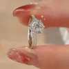 051CT Engagement Rings for Women D Color Sparkling Lab Diamond Fine Jewelry S925 Silver Original Certified 240113
