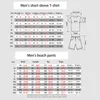 Erkek Tişörtleri 2024 Yaz Moda İki Parçalı Set Kısa Kollu Şort Gevşek Ekose Baskı Basit Açık Günlük Günlük Sweatshirt