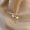 Cluster Rings Light Luxury Imitation Pearl Ring Female Niche Design Index Finger Fashionable Personalized Jewelry