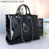 designer beach bag Fashion lacquer embroidered shopping bag small fragrance chanelis shoulder portable designer beach bag