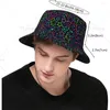 Berets Neon Stars Black Bucket Hat For Women Men Teens Beach Outdoor Fashion Packable Sun Cap Fishing Caps Fisherman