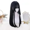 AOSI LONG STRAINT HAIR BLACK合成ロリータ女性ファッション女性コスプレパーティークリスマス240113