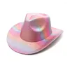 Bérets Colorful Cowboy Hats Western Cowgirl Caps Woolen 57-58cm Carnival Festival The Party Fashion 2024 Halloween Cosplay
