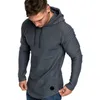 Autunno e inverno da uomo nuovo girocollo slim fit tinta unita con cappuccio a maniche lunghe felpa con cappuccio a righe maniche raglan pieghettate abbigliamento da uomo