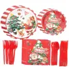 Wegwerp Dinware Flatare Decoratief kerstafgifte Party Decors Paper Cups Leverbaar Kerstmisdrankje Makjes