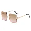 Metal Fashion Street Photo Flower 2022 Large Frame Anti UV Ocean Film Sunglasses