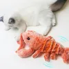 Elektrisk hoppande räkor Cat Interactive Toys Hummer Washable Plush Toys Vibration Sensor Cats Toy Pet Dog fylld Animal Toy 240113