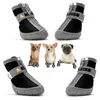 4 pezzi set scarpe per cani da compagnia stivali impermeabili riflettenti neve calda pioggia animali stivaletti calzini antiscivolo calzature per medie y240113