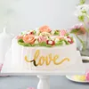 Articoli per feste Topper per torta nuziale Topper per cuore in acrilico dorato con cuore d'amore Decorazione per dessert regalo di San Valentino