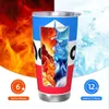 Mopar Racing Tumbler Tasse thermique isolée sous vide Tasses à double paroi en acier inoxydable Anti-déversement 20oz 240113