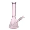 Heady Glass Bongs Hookah/10インチガラス水ギャンピンクビーカーウォーターパイプ