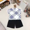 baby clothes High-quality children's wear, high-grade blue new series strikes directly on my aesthetics. 2024 new blue short-sleeved suit