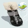 Winter Pet Dog Rain Shoes Waterproof Warm Snow Boots Small Dogs Leather Non Slip WearResistant For ChiHuaHua York Puppy 240113