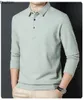 Mens Casual Camisas Quentes Tops Outono Inverno Mais Grosso Macio Sólido Polo Homens Negócios Escritório Básico para 240113