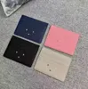 Men women card holders Lady Card package coin purse Canvas Leather soft leather mini wallet black red pink credit card wallets Fashion designer purse 15 colors