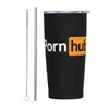 Pornhub Isolierter Becher mit Strohhalmen und Deckel, Edelstahl-Reise-Thermobecher, 590 ml, doppelwandige Becher, geeignet für Getränkehalter, 240113