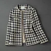 GACVGA Elegant Weave Plaid Dames Blazer Met Zak En Voering Herfst Winter Causale Tweed Jas Kantoor Dames Jasje 240113