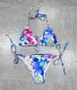 Designer Bikini Swim Suit Women Sexy Swimsuit Ladies Backless Split Letter Multicolors Summer Time Beach Bathing suits Wind Swimwear L982