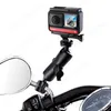 カメラオートバイバイクカメラホルダーハンドルバーミラーGOPRO11 OSMOアクションのためのマウントブラケットメタルスタンドInsta 360 One R X X2アクセサリー