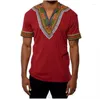 Etniska kläder 2024 Fashion Mens African Clothes Tops Tee Shirt Homme Africa Dashiki Dress Brand Casual Short Sleeve T for Men