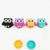 Owl shape 11ml silicone wax containers cartoon box food grade jars dab dabber tool storage tobacco oil herb rubber holder