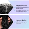 36 tum flätade syntetiska spetsfront med baby hårvattenvåg för svarta kvinnor långa 240113
