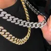 Gioielli di moda di lusso Grande 20 mm VVS MOISSanite Cuban Chain S925 collana rapper argento